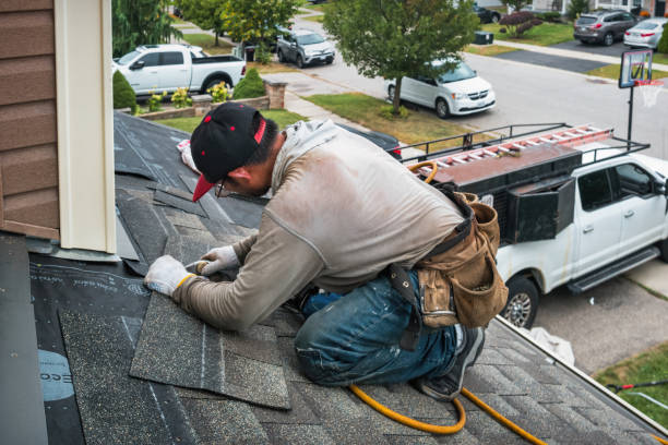Professional Flat Roof Repair technician working in Bridgewater, MA
